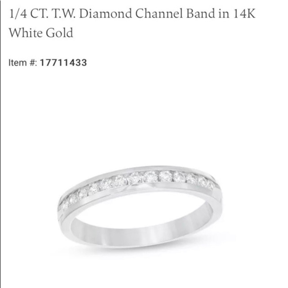Zales 1/4 CTW 14K White Gold Band